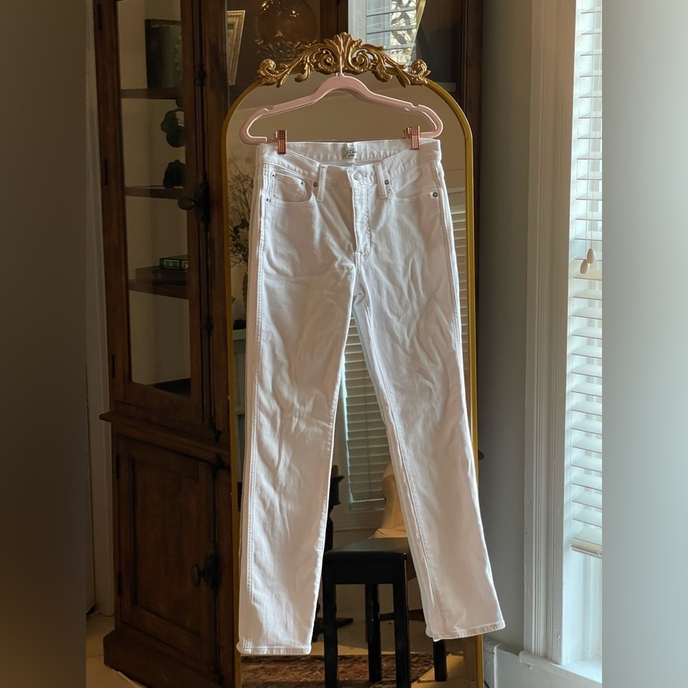 JCrew White Stretch Denim Jeans Size 28 Tall